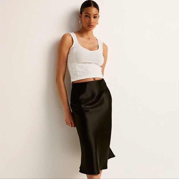 Simons Icone Satiny Midi Skirt - Picture 1 of 4